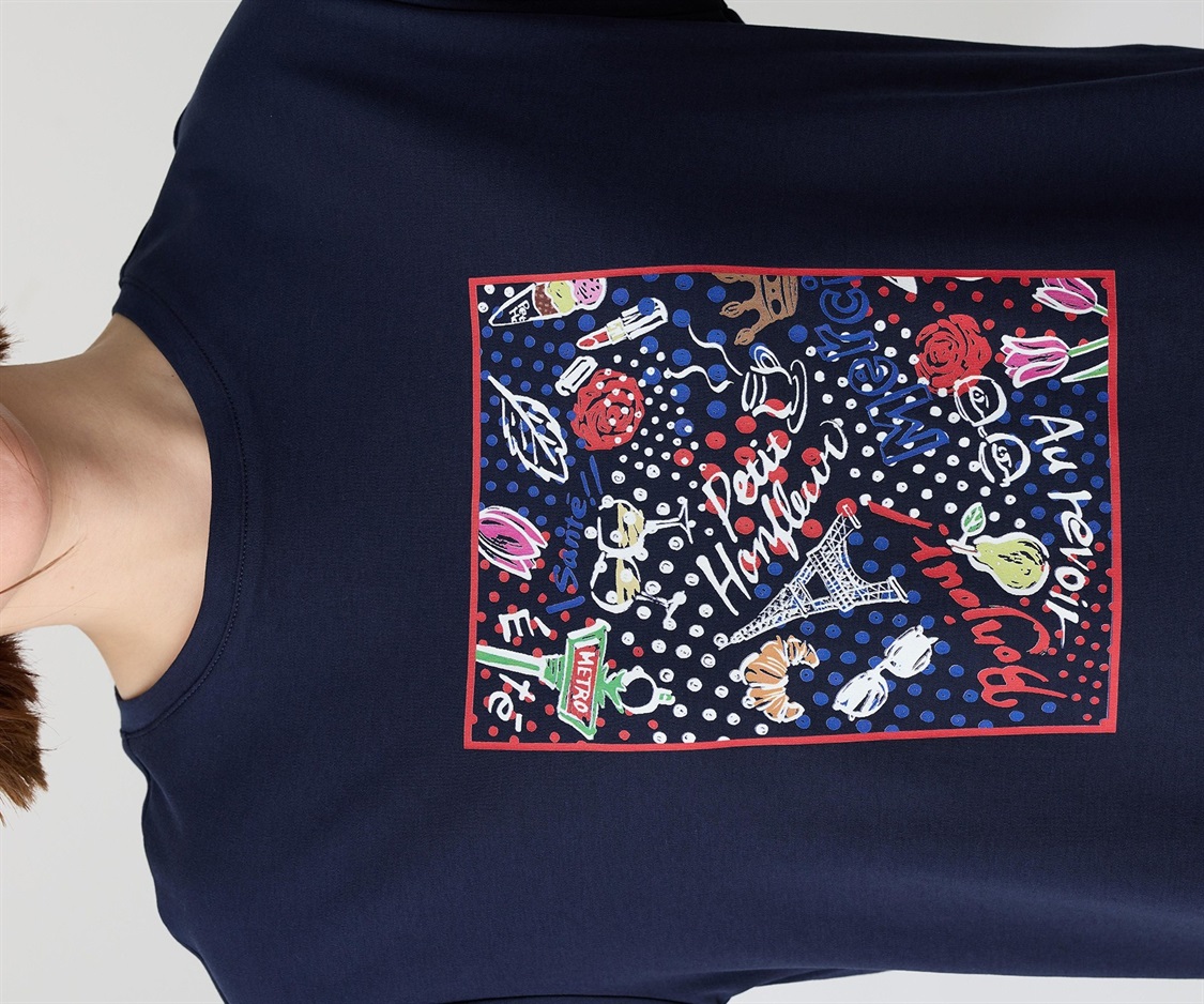Petit Honfleur 【イラストレーターコラボ】ドットモチーフプリントTシャツ【接触冷感・UVカット・オーガニックコットンブレンド】_sub_13