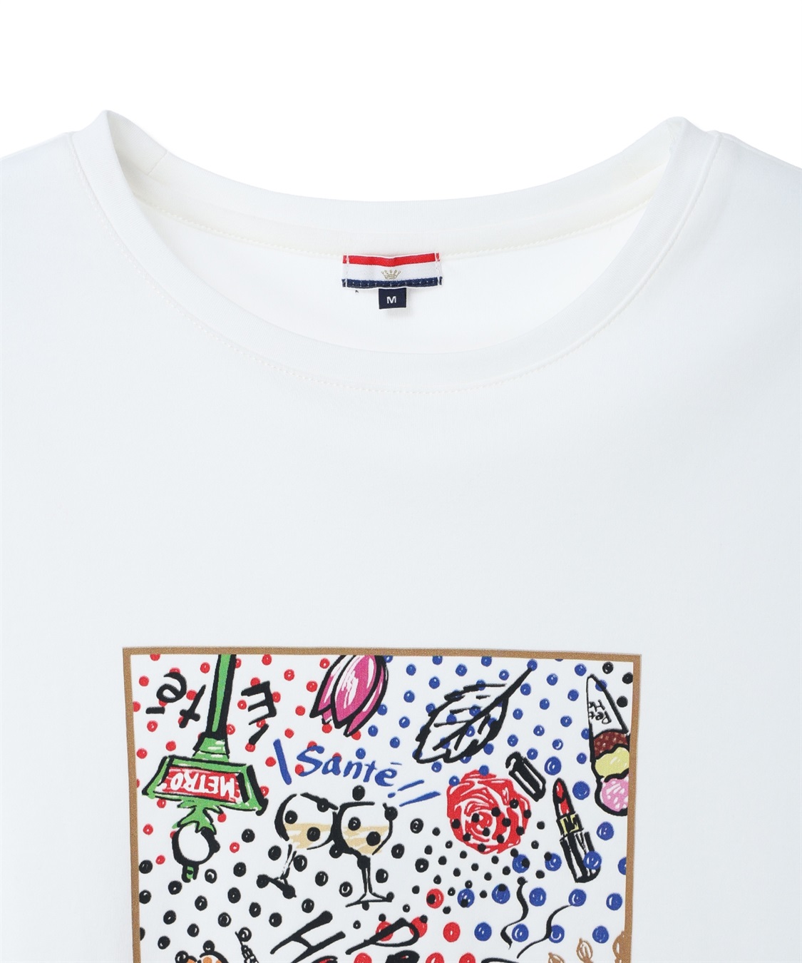 Petit Honfleur 【イラストレーターコラボ】ドットモチーフプリントTシャツ【接触冷感・UVカット・オーガニックコットンブレンド】_sub_16