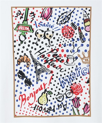 Petit Honfleur 【イラストレーターコラボ】ドットモチーフプリントTシャツ【接触冷感・UVカット・オーガニックコットンブレンド】_subthumb_19