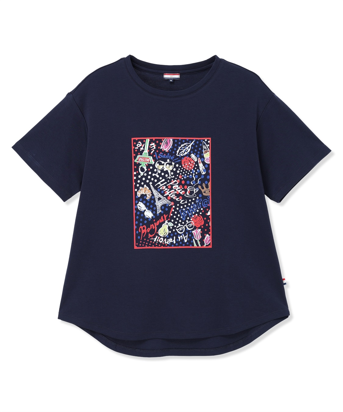 Petit Honfleur 【イラストレーターコラボ】ドットモチーフプリントTシャツ【接触冷感・UVカット・オーガニックコットンブレンド】_sub_22