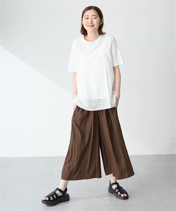 Petit Honfleur キャミ&Tシャツアンサンブル【オーガニックコットンブレンド・接触冷感・UVカット】_subthumb_8