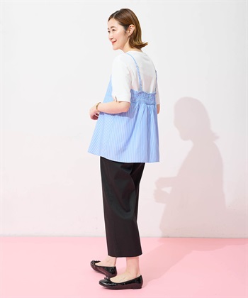 Petit Honfleur キャミ&Tシャツアンサンブル【オーガニックコットンブレンド・接触冷感・UVカット】_subthumb_14