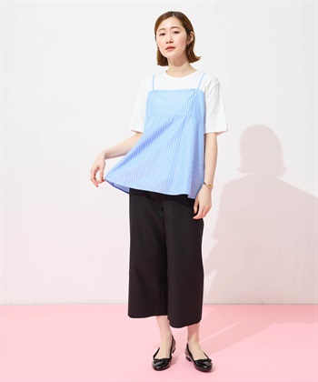 Petit Honfleur キャミ&Tシャツアンサンブル【オーガニックコットンブレンド・接触冷感・UVカット】_subthumb_15