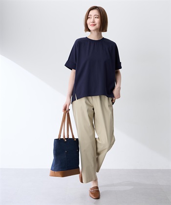 Petit Honfleur バックタックワイドTシャツ【接触冷感・UVカット・透けにくい】_subthumb_14