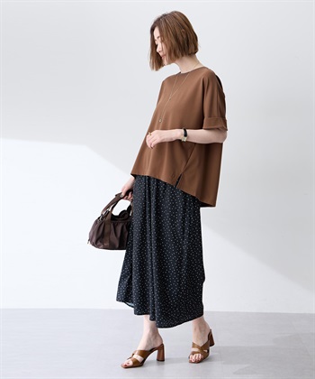 Petit Honfleur バックタックワイドTシャツ【接触冷感・UVカット・透けにくい】_subthumb_17