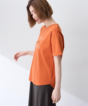 Petit Honfleur ロゴプリントTシャツ【接触冷感・UVカット・オーガニックコットンブレンド】_subthumb_1