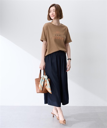 Petit Honfleur ロゴプリントTシャツ【接触冷感・UVカット・オーガニックコットンブレンド】_subthumb_8