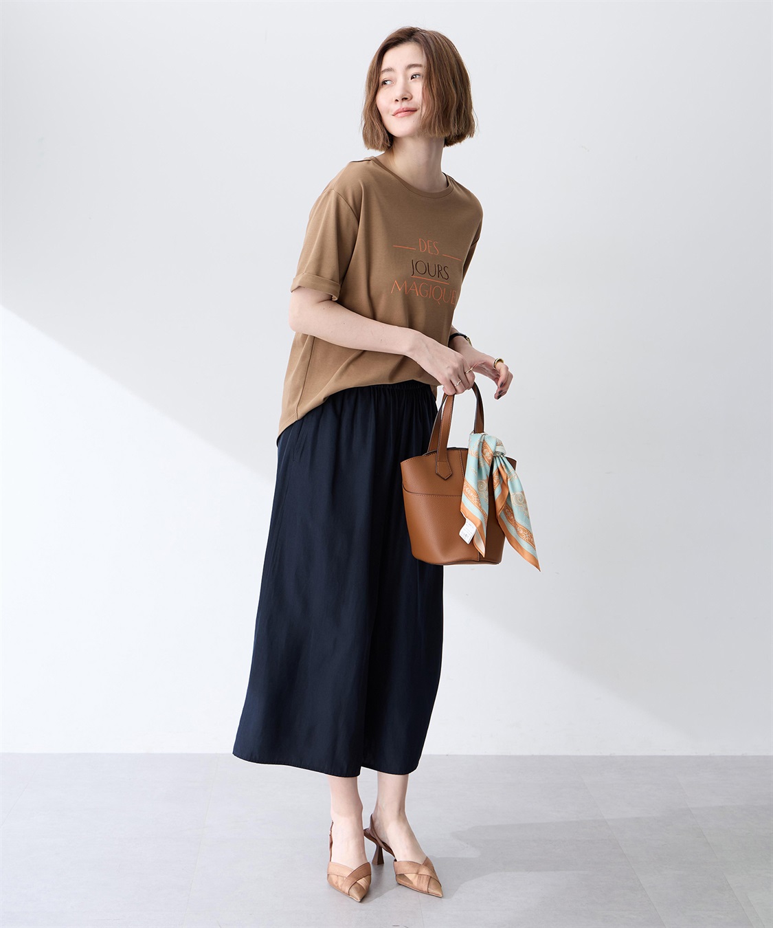 Petit Honfleur ロゴプリントTシャツ【接触冷感・UVカット・オーガニックコットンブレンド】_sub_9