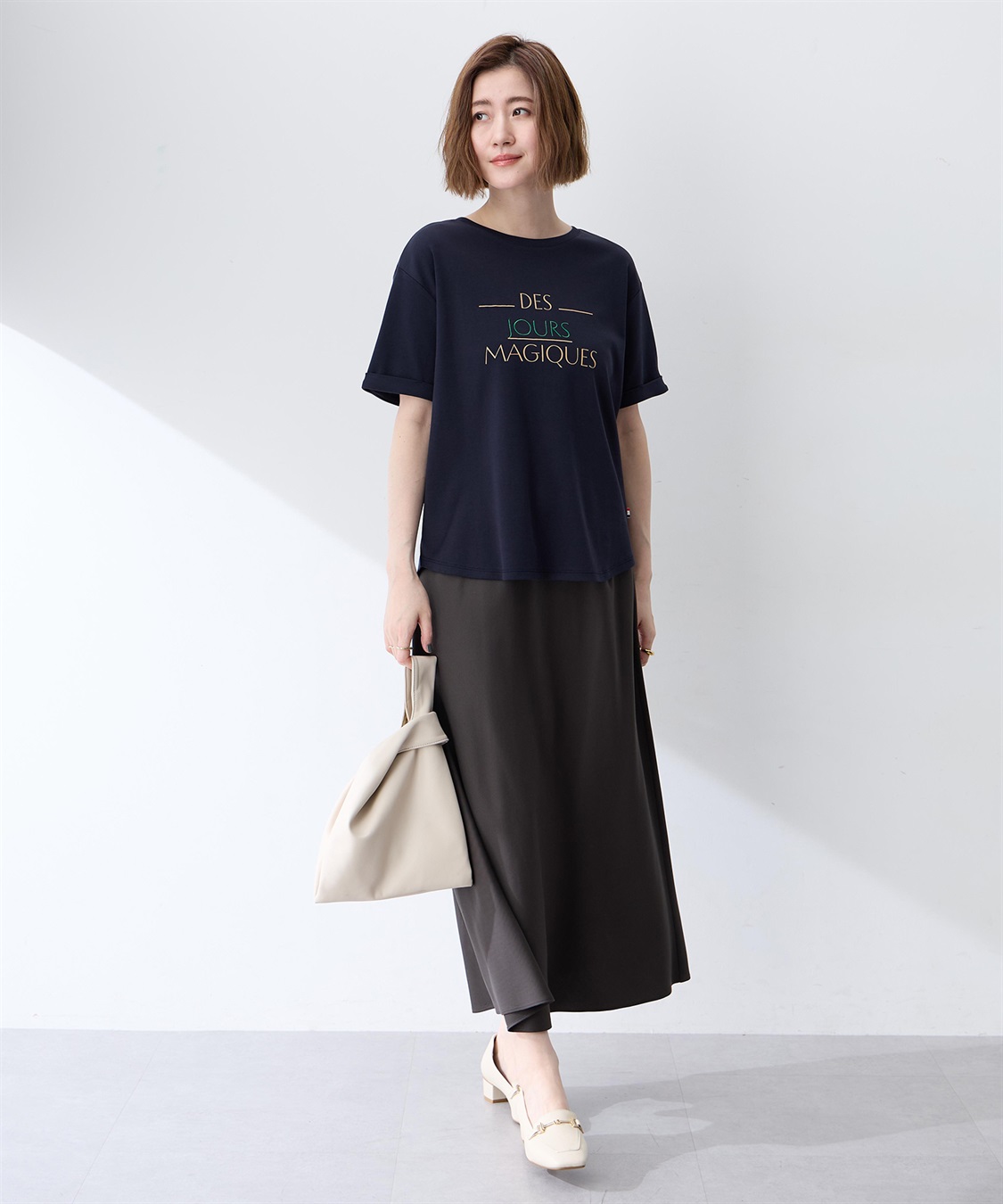 Petit Honfleur ロゴプリントTシャツ【接触冷感・UVカット・オーガニックコットンブレンド】_sub_10