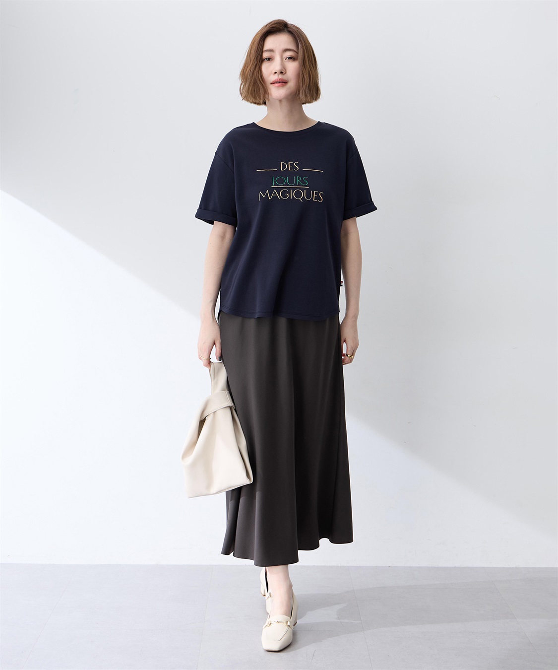 Petit Honfleur ロゴプリントTシャツ【接触冷感・UVカット・オーガニックコットンブレンド】_sub_11