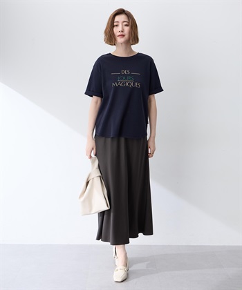 Petit Honfleur ロゴプリントTシャツ【接触冷感・UVカット・オーガニックコットンブレンド】_subthumb_11