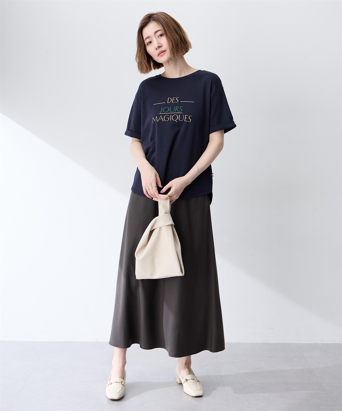 Petit Honfleur ロゴプリントTシャツ【接触冷感・UVカット・オーガニックコットンブレンド】_sub_12