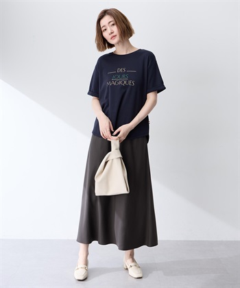 Petit Honfleur ロゴプリントTシャツ【接触冷感・UVカット・オーガニックコットンブレンド】_subthumb_12