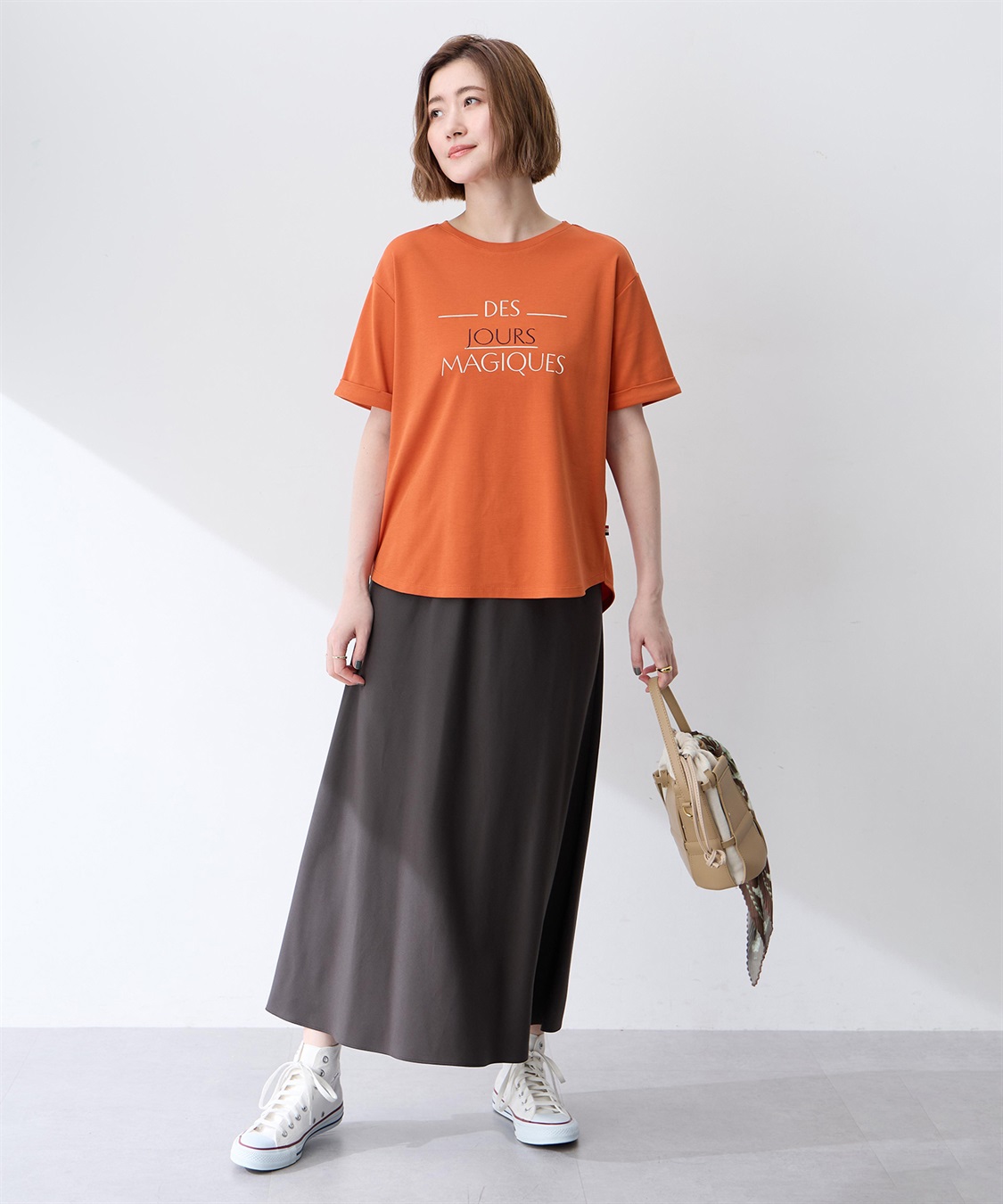 Petit Honfleur ロゴプリントTシャツ【接触冷感・UVカット・オーガニックコットンブレンド】_sub_13