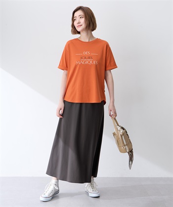 Petit Honfleur ロゴプリントTシャツ【接触冷感・UVカット・オーガニックコットンブレンド】_subthumb_13