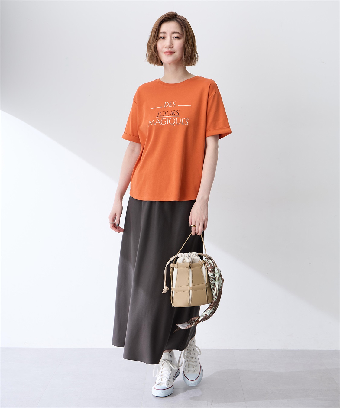 Petit Honfleur ロゴプリントTシャツ【接触冷感・UVカット・オーガニックコットンブレンド】_sub_14