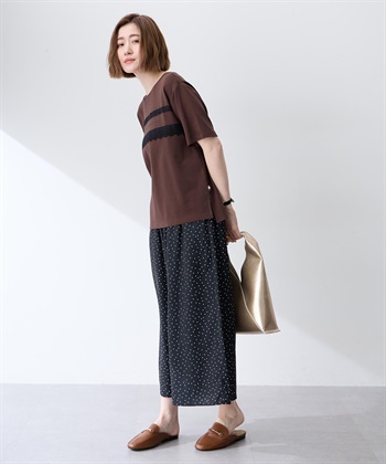 Petit Honfleur レースロゴプリントTシャツ【接触冷感・UVカット・オーガニックコットンブレンド】_subthumb_14