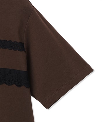 Petit Honfleur レースロゴプリントTシャツ【接触冷感・UVカット・オーガニックコットンブレンド】_subthumb_22
