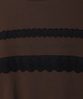 Petit Honfleur レースロゴプリントTシャツ【接触冷感・UVカット・オーガニックコットンブレンド】_subthumb_24