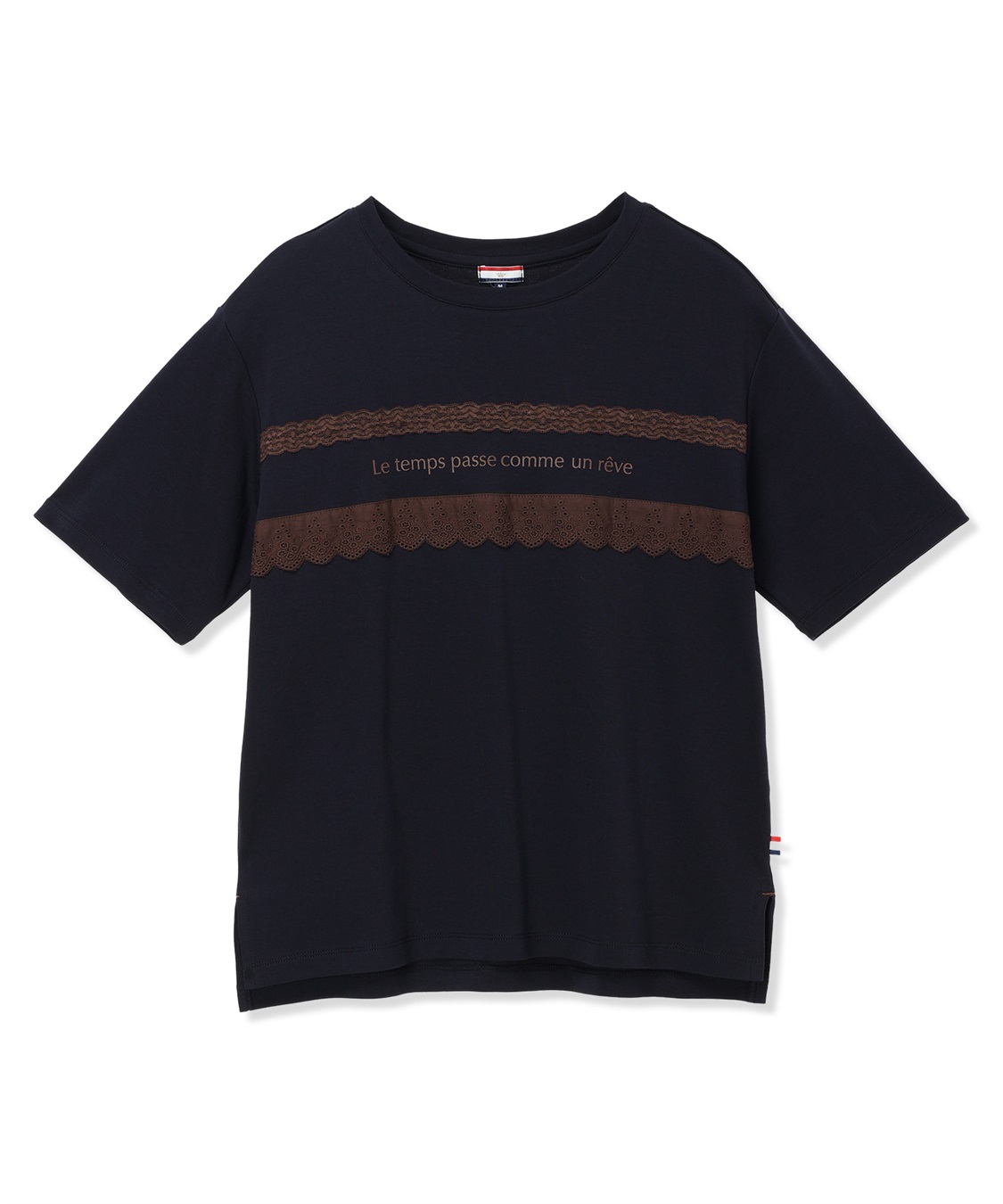 Petit Honfleur レースロゴプリントTシャツ【接触冷感・UVカット・オーガニックコットンブレンド】_sub_29
