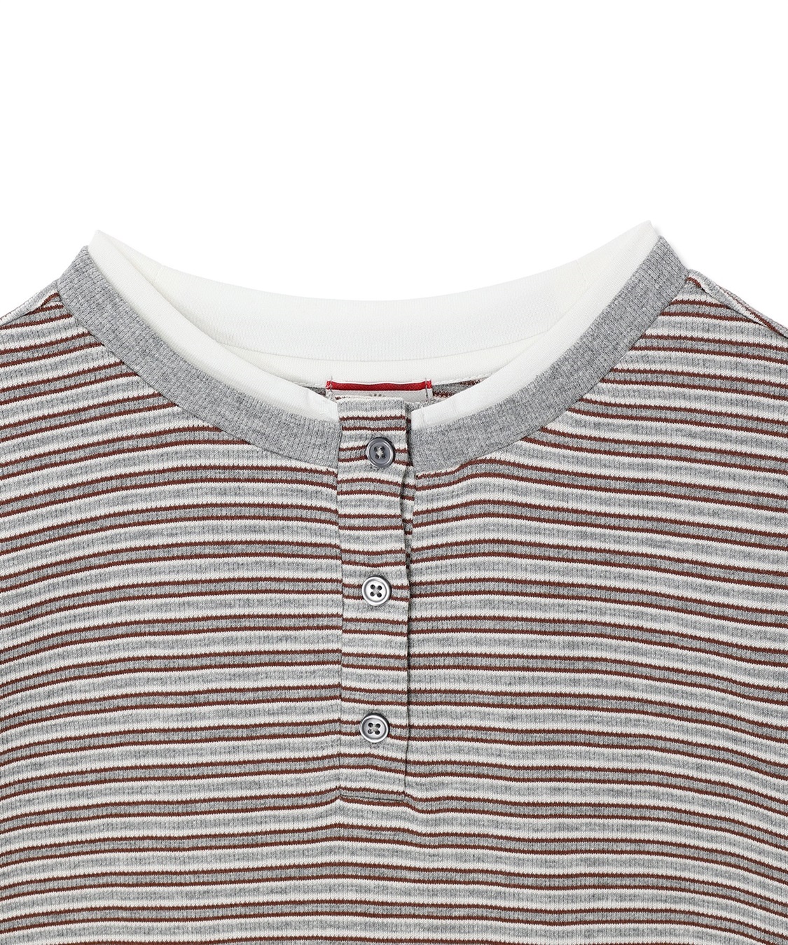 Petit Honfleur レイヤード風ヘンリーネックボーダーTシャツ_sub_14