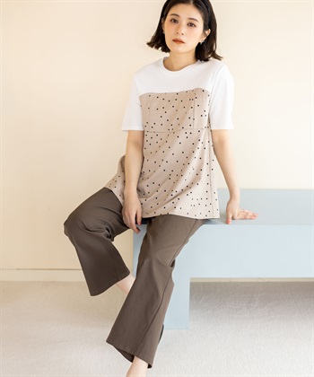 Petit Honfleur ビスチェレイヤード風Tシャツ【接触冷感・UVカット・オーガニックコットンブレンド】_subthumb_8