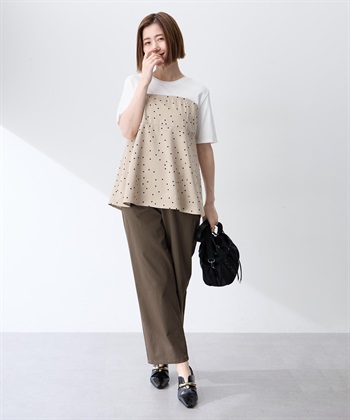 Petit Honfleur ビスチェレイヤード風Tシャツ【接触冷感・UVカット・オーガニックコットンブレンド】_subthumb_12