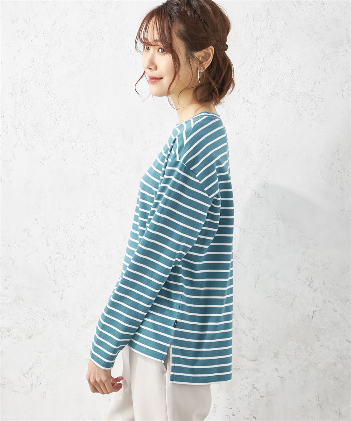 Petit Honfleur ボーダー長袖Tシャツ_sub_1