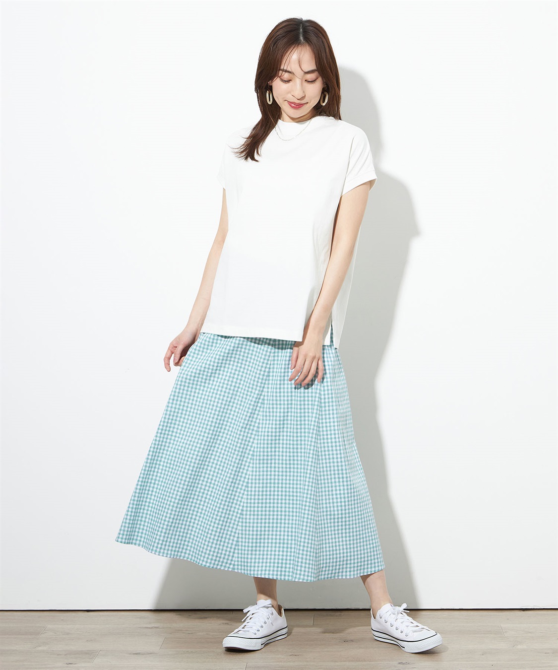 Petit Honfleur 【接触冷感】クーラータッチモックネックＴシャツ_sub_8