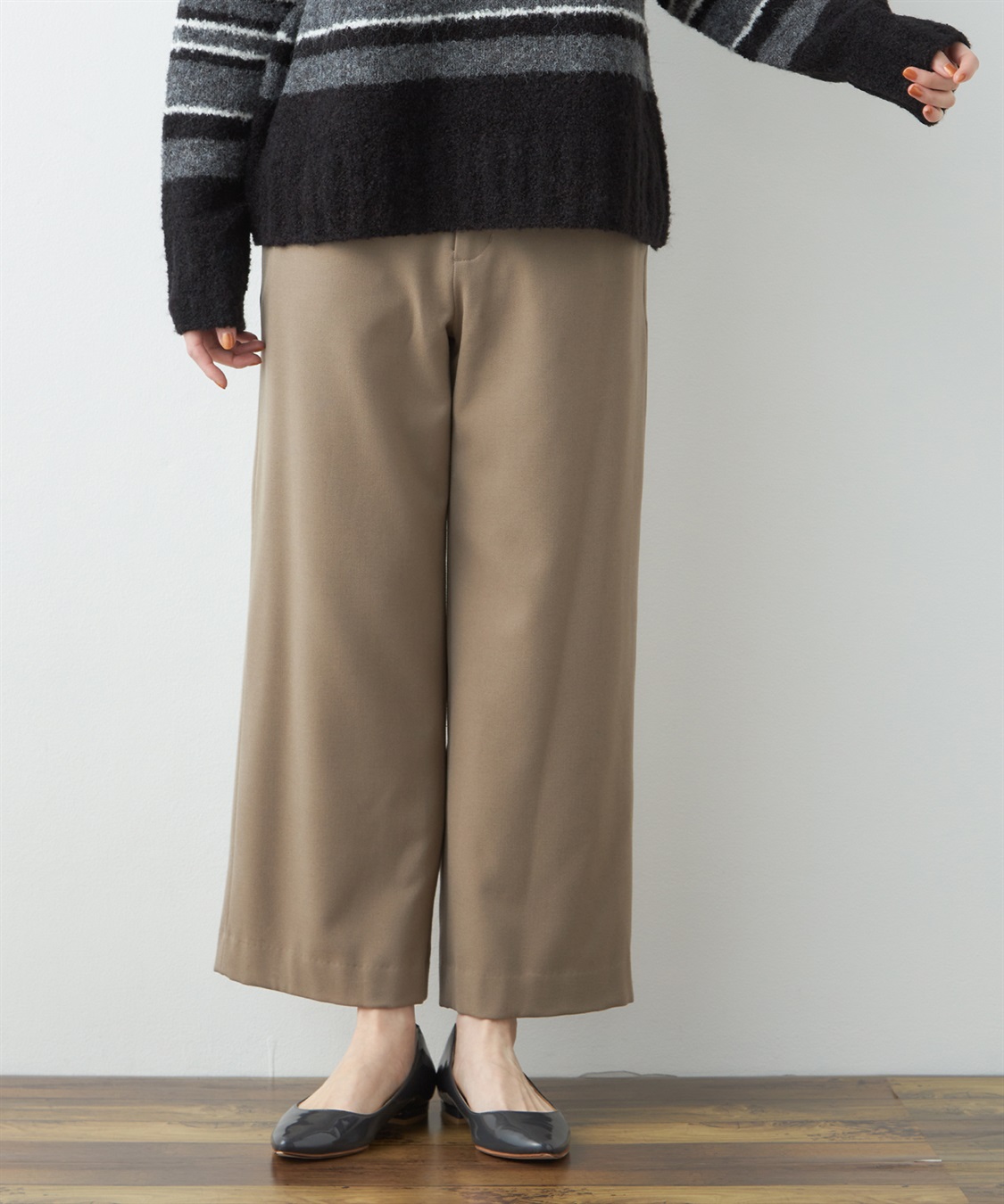 Petit Honfleur 裏起毛タックパンツ_sub_1