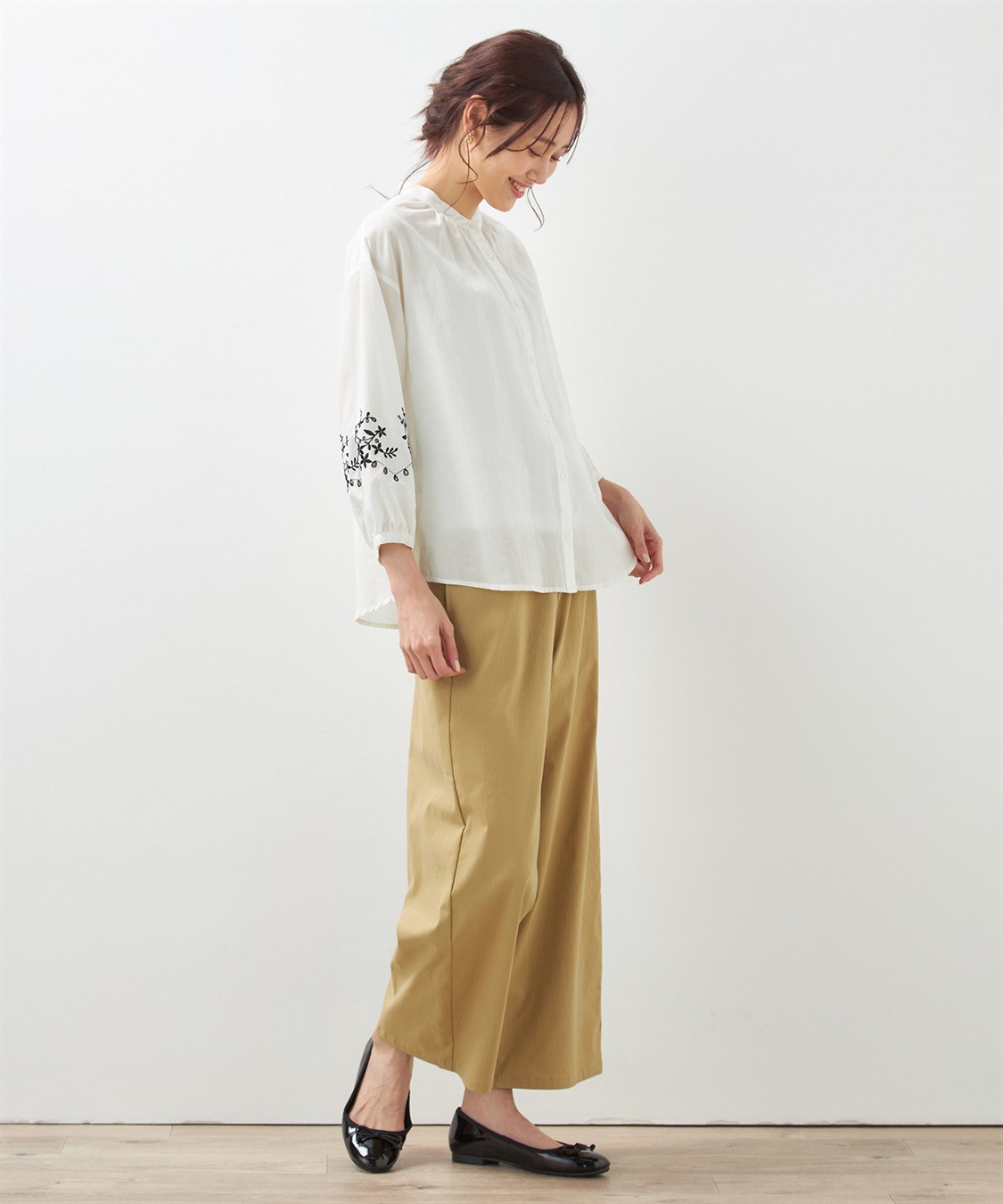 Petit Honfleur リネンブレンドワイドパンツ_sub_9