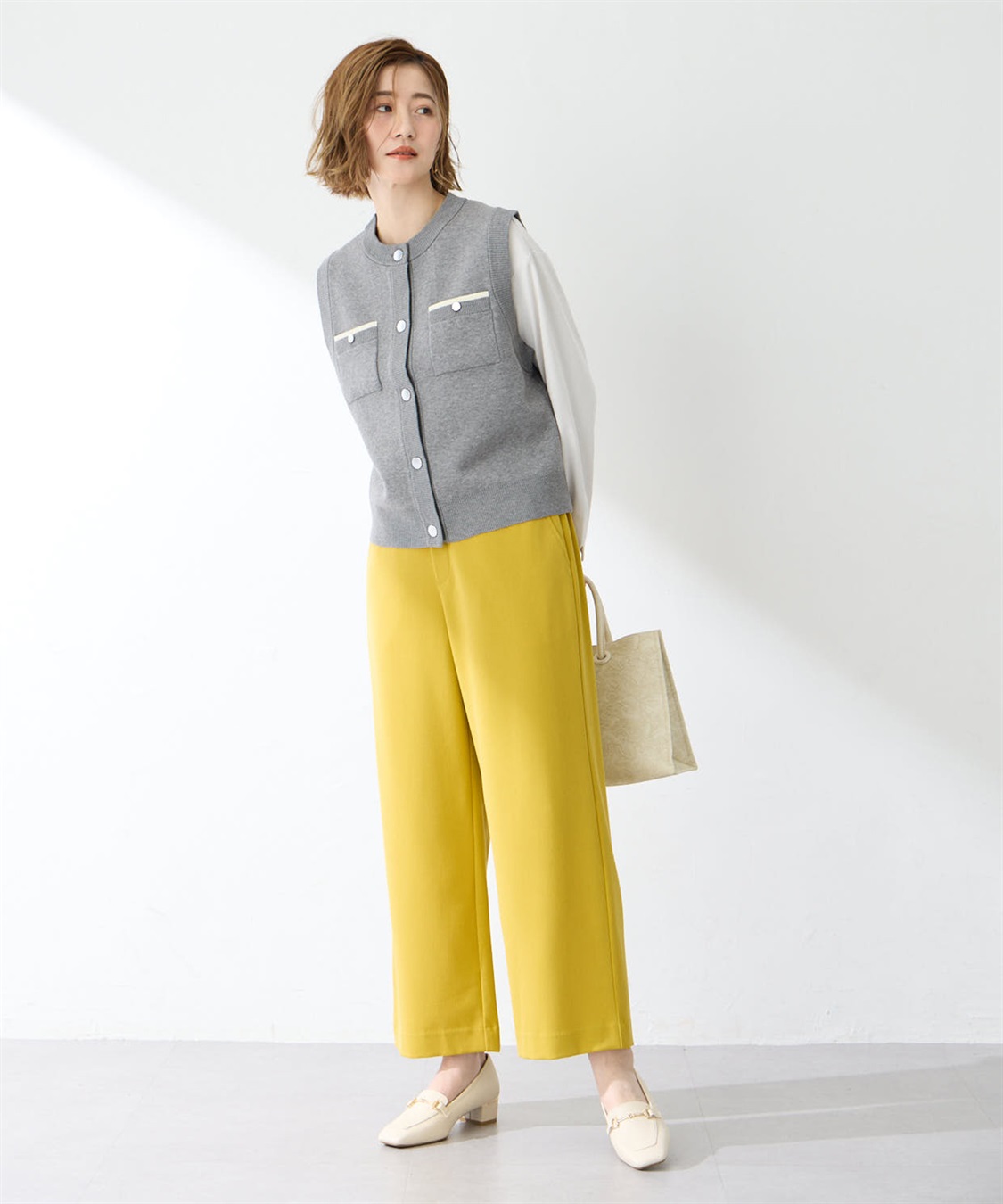 Petit Honfleur 【すご楽シリーズ】ストレッチワイドパンツ【ウエストゴム】_sub_20