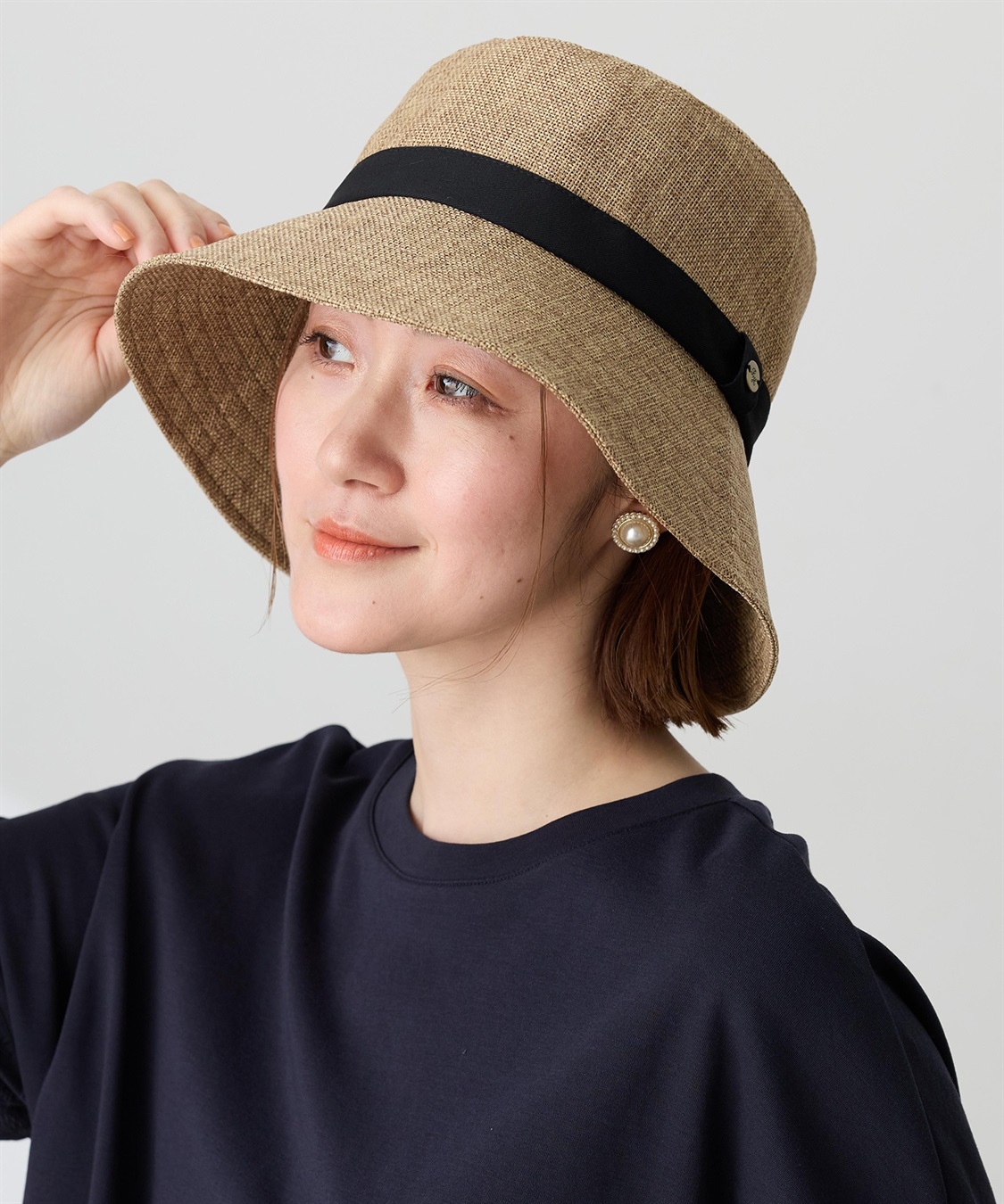 Petit Honfleur ロゴモチーフ付きパッカブルハット【UVカット・遮光・遮熱】_sub_2