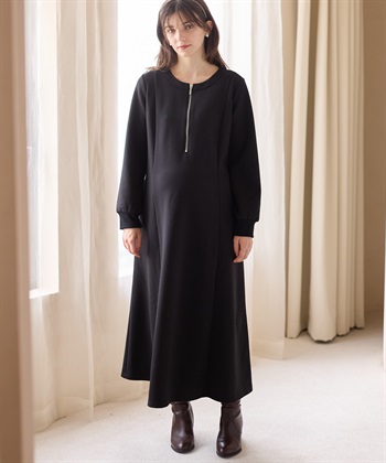 Rosemadame ダンボールフレアワンピース(マタニティ&授乳服）授乳口付き 授乳楽々 妊婦服 産前・産後対応_subthumb_8