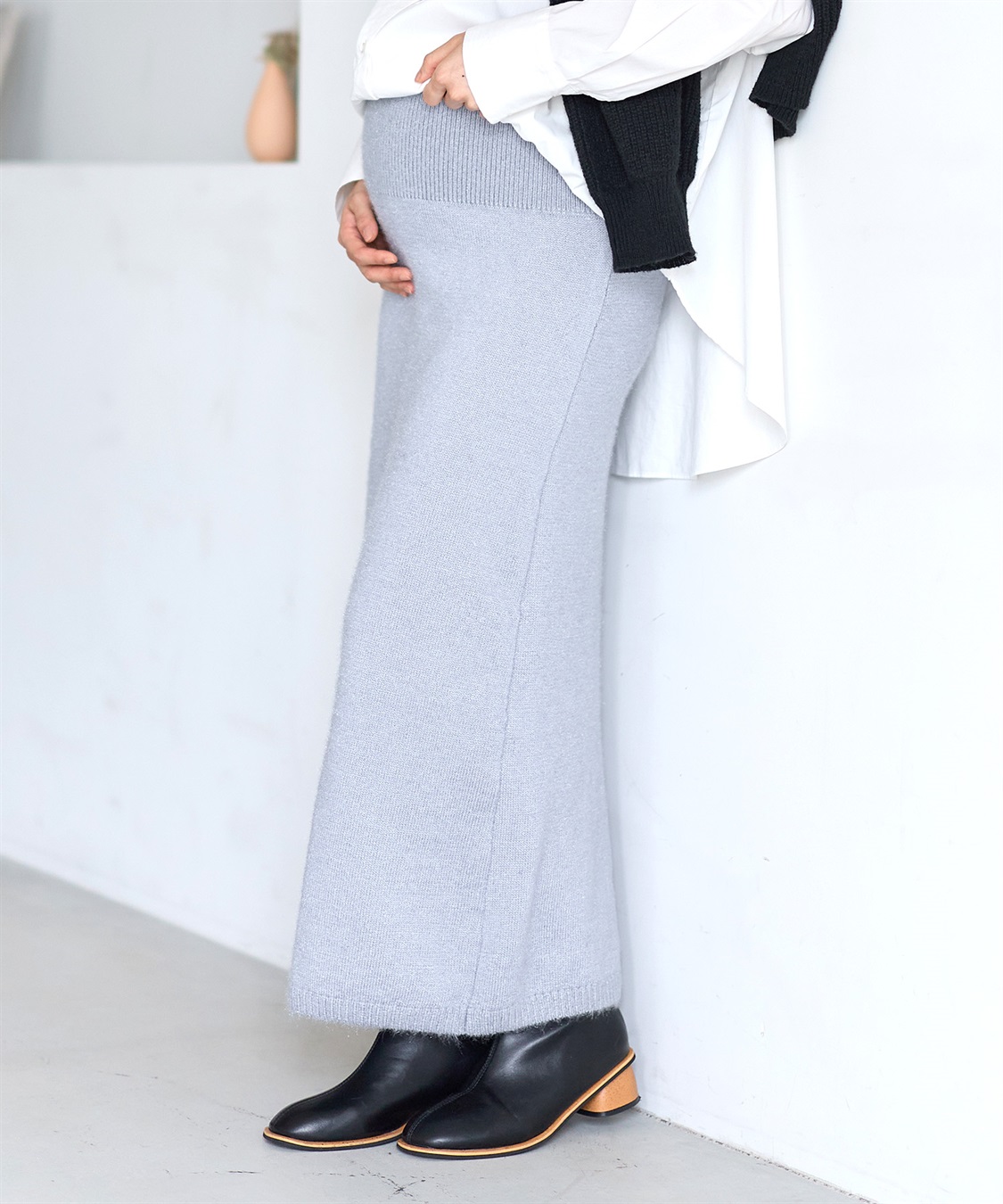 Rosemadame 微シャギーニットスカート（マタニティ～産後）妊婦服 産前・産後対応_sub_11