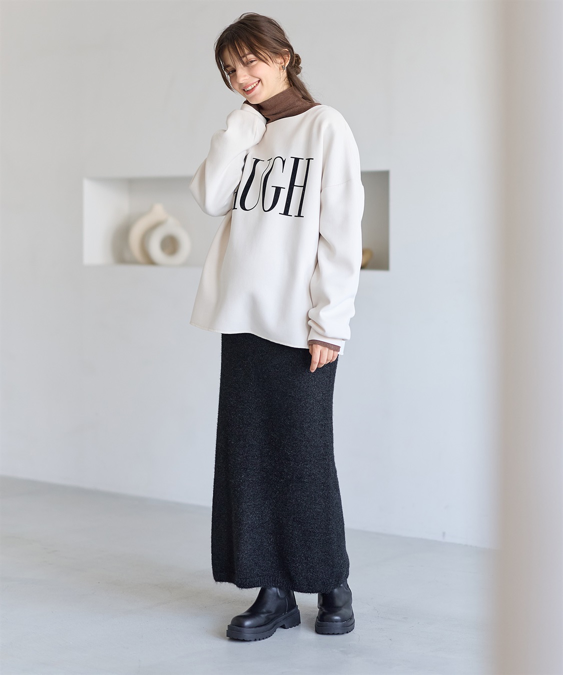 Rosemadame 微シャギーニットスカート（マタニティ～産後）妊婦服 産前・産後対応_sub_14