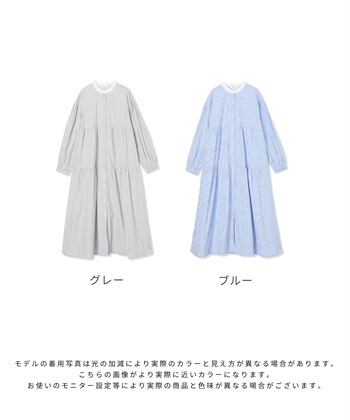 Rosemadame ストライプティアードワンピース（マタニティ/授乳服）授乳口付き 授乳楽々 妊婦服 産前・産後対応_subthumb_9