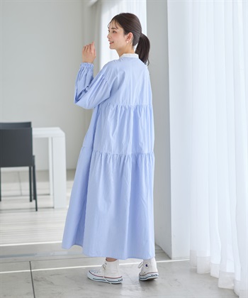 Rosemadame ストライプティアードワンピース（マタニティ/授乳服）授乳口付き 授乳楽々 妊婦服 産前・産後対応_subthumb_14