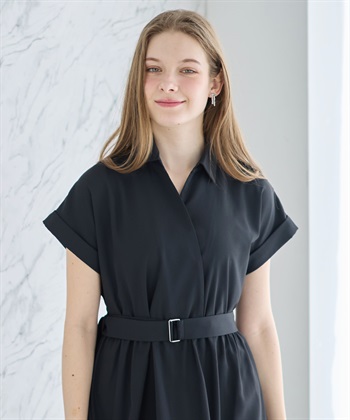 Rosemadame 【汗染み防止・UVカット】フレンチスリーブ スキッパ―シャツ マタニティワンピース(マタニティ&授乳服）授乳口付き 授乳楽々 妊婦服 産前・産後対応_subthumb_19