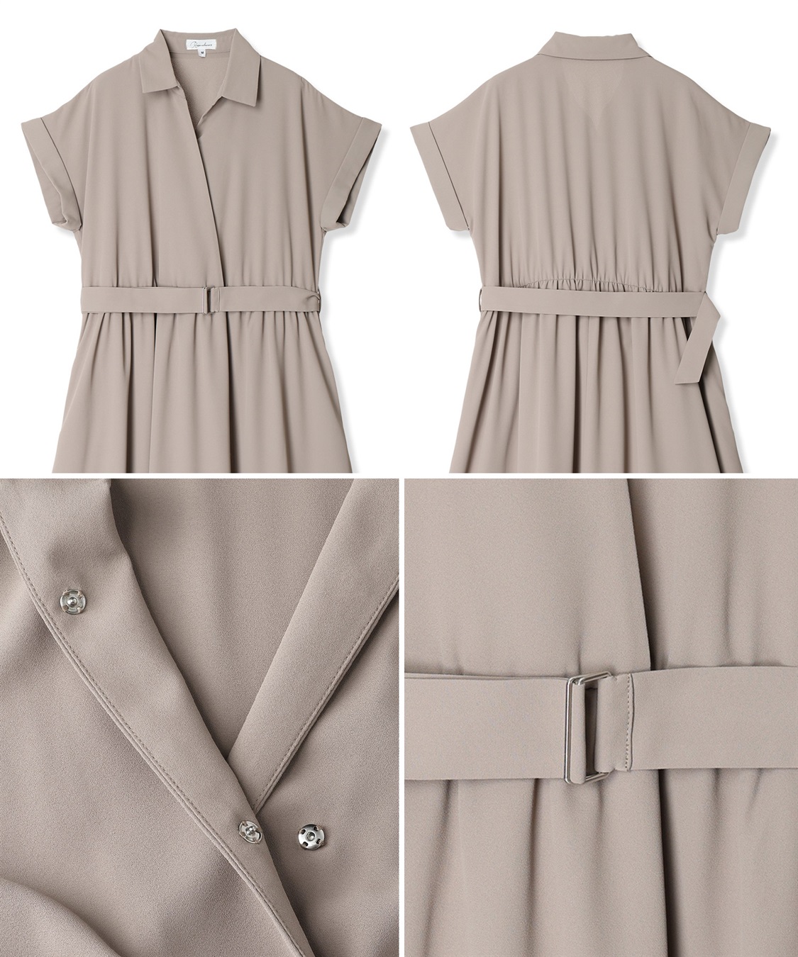 Rosemadame 【汗染み防止・UVカット】フレンチスリーブ スキッパ―シャツ マタニティワンピース(マタニティ&授乳服）授乳口付き 授乳楽々 妊婦服 産前・産後対応_sub_26