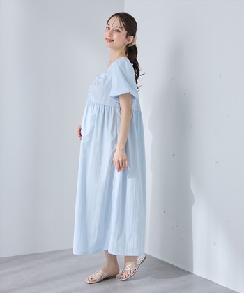 Rosemadame 	【UVカット】バルーン袖 ギャザーワンピース｜マタニティ 授乳対応 サイドファスナー 産前産後対応_subthumb_7