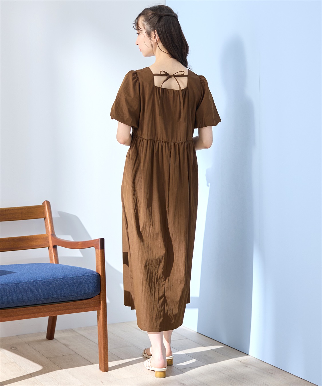 Rosemadame 	【UVカット】バルーン袖 ギャザーワンピース｜マタニティ 授乳対応 サイドファスナー 産前産後対応_sub_20