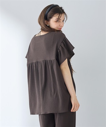 Rosemadame 【UVカット】ゆったりフリル袖 カットジャガード マタニティ授乳ブラウス｜まくって授乳OK 産前産後対応（セットアップ対応）_subthumb_21