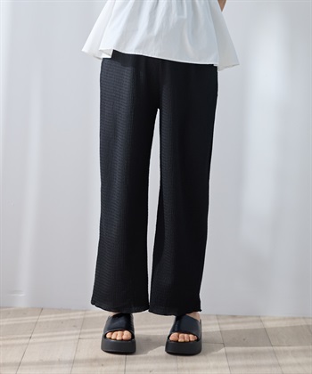 Rosemadame 【UVカット】カットジャガード マタニティワイドパンツ｜ウエスト調整可 産前産後対応（セットアップ 対応）_subthumb_4