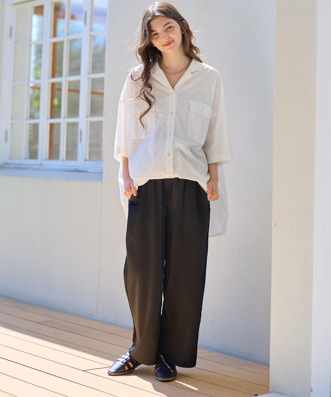 Rosemadame サテンワイド マタニティパンツ（マタニティ～産後）妊婦服 産前・産後対応_sub_11