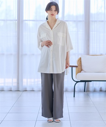 Rosemadame サテンワイド マタニティパンツ（マタニティ～産後）妊婦服 産前・産後対応_subthumb_16