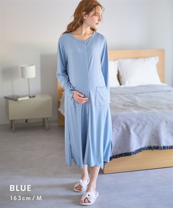 Rosemadame ランダムリブネグリジェ/長袖ワンピース(産前・産後対応 マタニティ＆授乳服 パジャマ/ルームウェア)_subthumb_9
