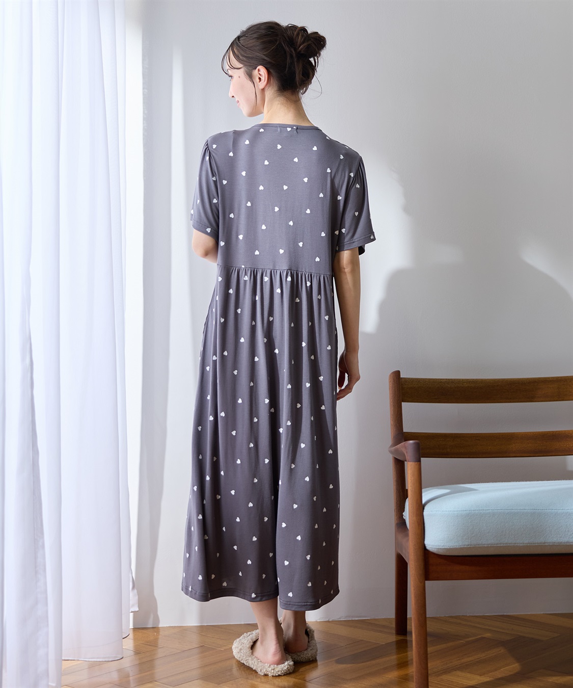 Rosemadame 接触冷感ハート柄ネグリジェ_sub_10