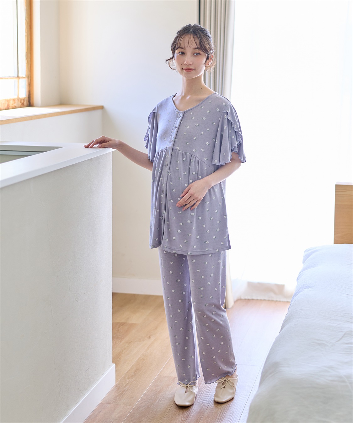 Rosemadame ストレッチリブ小花柄パジャマ_sub_10