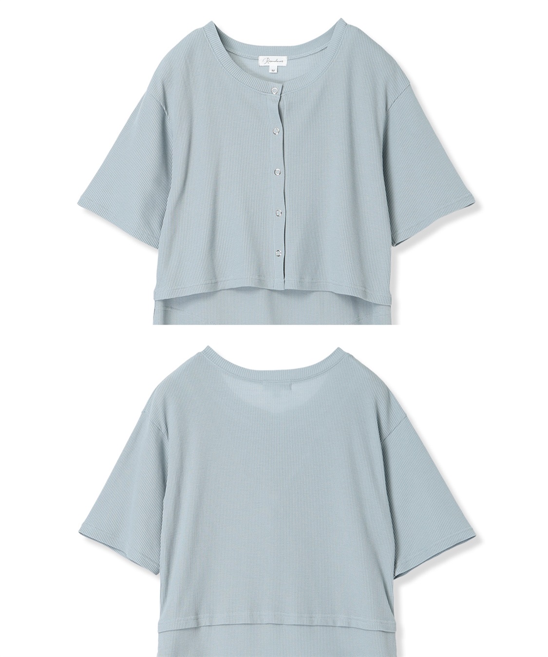 Rosemadame 半袖カーディガンドッキング ワッフルワンピース（マタニティ/授乳服）授乳口付き 授乳楽々 妊婦服 産前・産後対応_sub_26